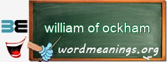 WordMeaning blackboard for william of ockham